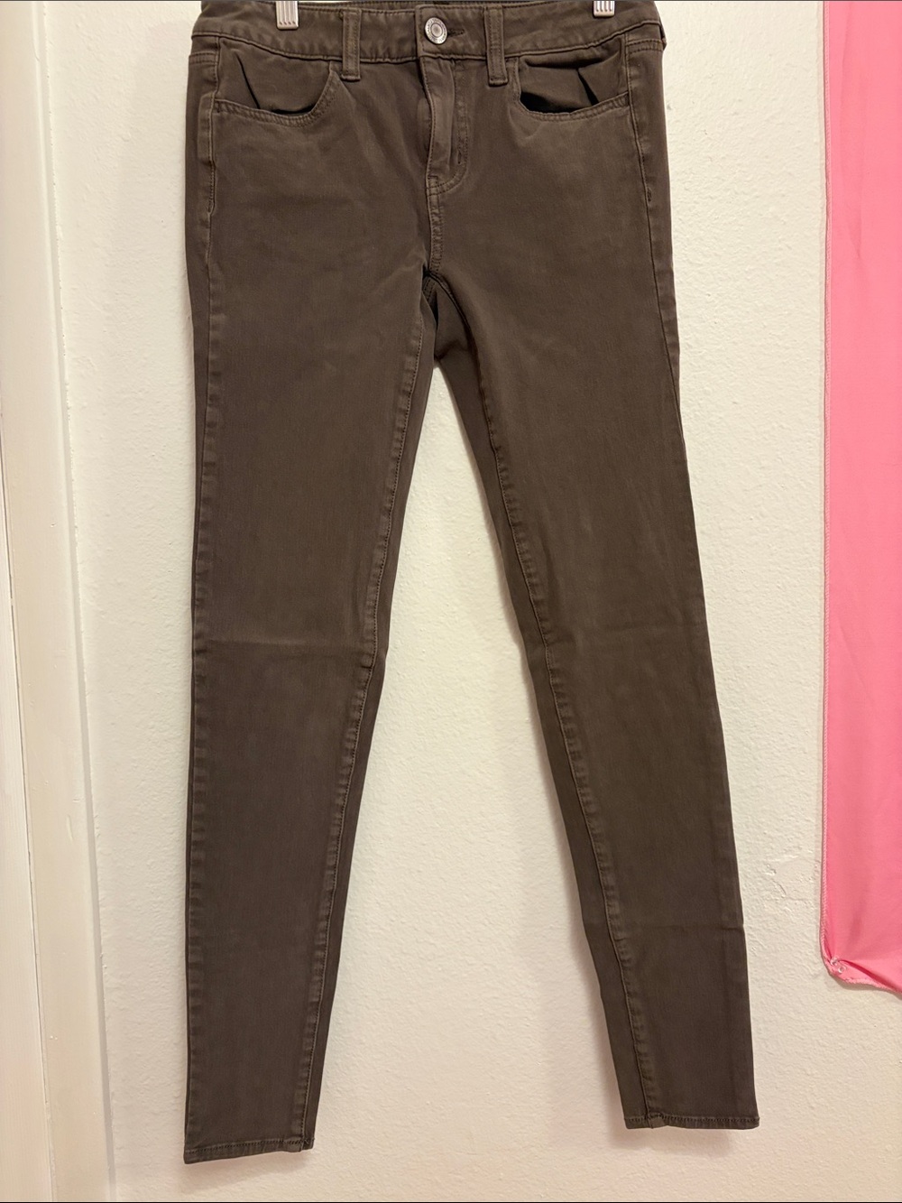 AMERICAN EAGLE OUTFITTERS 360 Super Stretch Jegging X-Long Grey Skinny Jeans